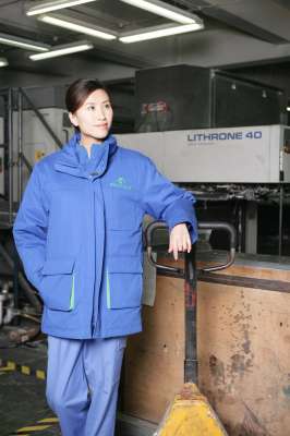 工服定制 耐磨工作服棉服女士 藍色工