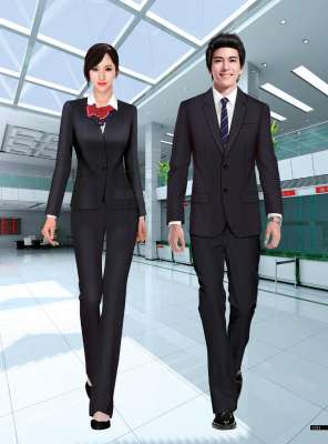 工服定制 高端物業(yè)工服男女士 黑色長(zhǎng)